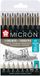 Sakura Fineliner PM 6 Breedtes Brushpen PN Zwart | 6 stuks