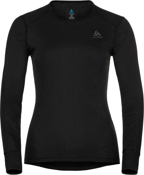 ODLO Active Warm Eco Base Layer Women's Long Sleeve Thermal Top - Dark Grey - XS