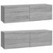 vidaXL meuble TV mural 100x30x30 cm bois gris