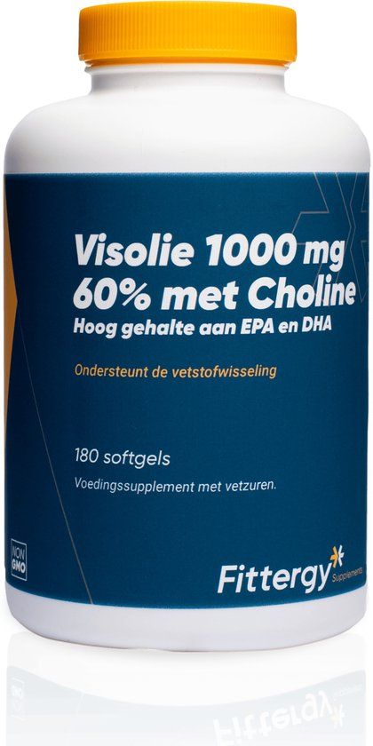 Fittergy Supplements Visolie 1000 mg 60% met choline 180 softgels