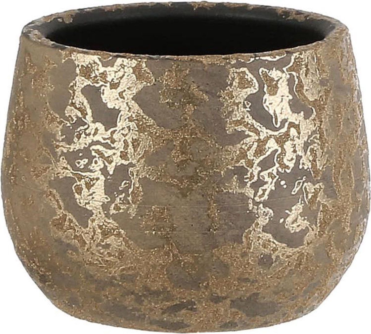 Mica Decorations Clemente Bloempot - H13 x Ø16,5 cm - Terracotta - Goud