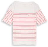 Tom Tailor - T-shirt met streepjesmotief - Maat XXL - Whisper White