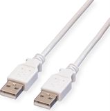Value USB 2.0 Kabel, Type A-A, wit, 0,8 m