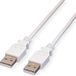 Value USB 2.0 Kabel, Type A-A, wit, 0,8 m