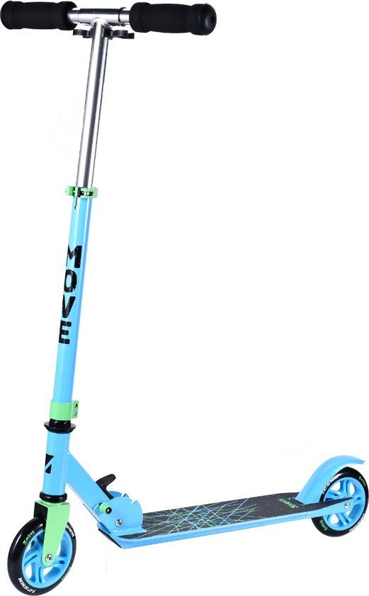 Move Step - Move Scooter 125 Stripes - Blauw - 125mm - Vouwbaar - Stuur In Hoogte Verstelbaar
