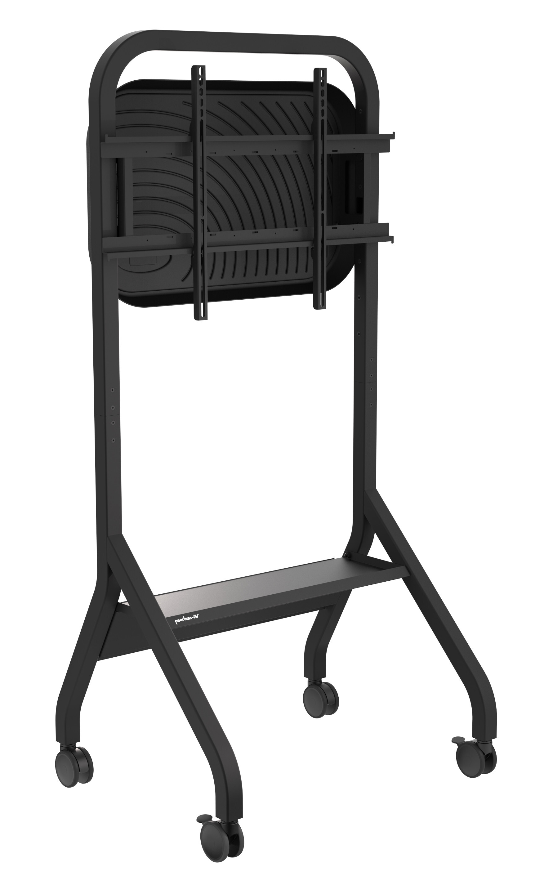 Peerless Peerless-AV SR898-EUK Trolley met legbord voor beeldschermen tot 110 inch/ tot 136kg/ tot VESA 900x600/ kleur zwart met achterpaneel