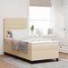 Maison Exclusive - Lit boxspring avec matelas et tête de lit Crème 90 x 200 cm Tissu