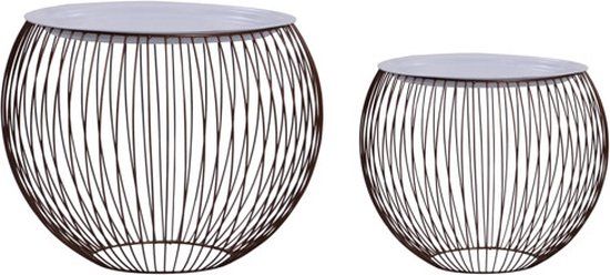 vidaXL Salontafels 2 stuks goudkleurig