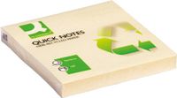Q-CONNECT Quick Notes Recycled, 76 x 76 mm, 100 vel, Pak van 12 stuks, geel