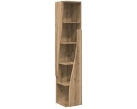 vidaXL Hoekkast - 27,5x27x140cm - Bewerkt - hout - Artisan - Eiken