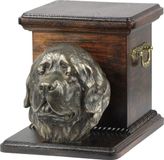 Urn voor hond EXPERT-SALES SP. Z O.O. Elegante urn voor Newfoundland met hondenbuste voor asbewaring, Brons, Bruin, Hout, 19 x 29 x 22 cm