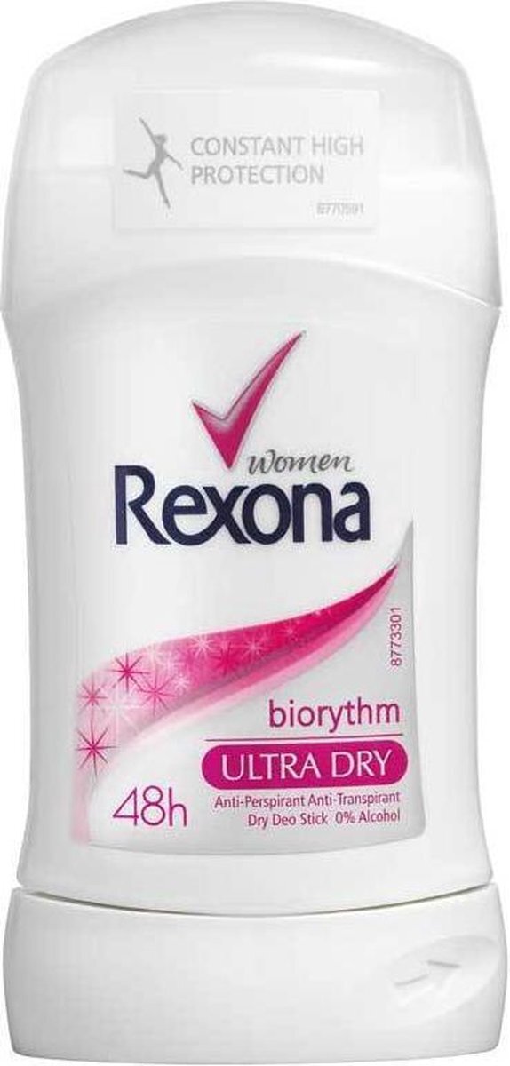 Rexona 1 stuks deodorant stick a 40 ml, Biorytm Ultra dry.