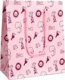 Luxe Cadeautas Met koord Kinderen - Jungle - Roze - 12 Stuks