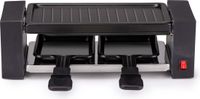 Alpina Raclette Gourmet Set - 400 W - Raclette en Grill - Anti-Aanbaklaag - RVS - Zwart