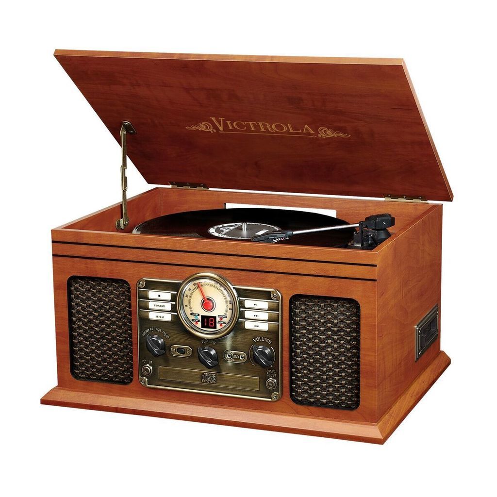 Victrola VTA-200B - Draaitafel met riemaandrijving - Mahonie - Bluetooth - CD - Cassette