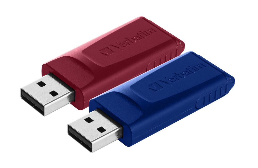 Verbatim Slider USB-stick - 32GB - Blue/Red