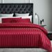 Damier Satijnen Beddengoed Set 220x240cm Wijnrood