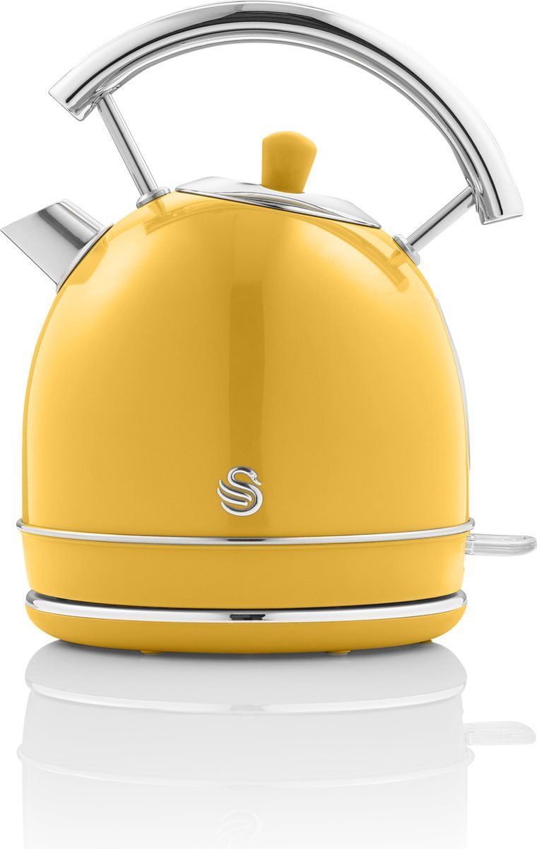 Swan SK14630YELNEU Retro elektrische waterkoker 1,8 liter - geel