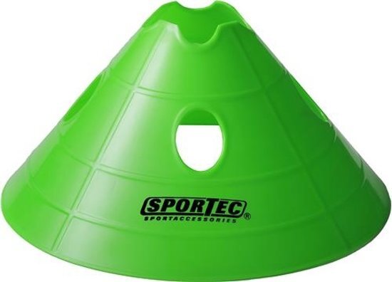 Sportec Afbakenbollen Soft Met Gaten Ã˜ 30 Cm Groen 10 Stuks
