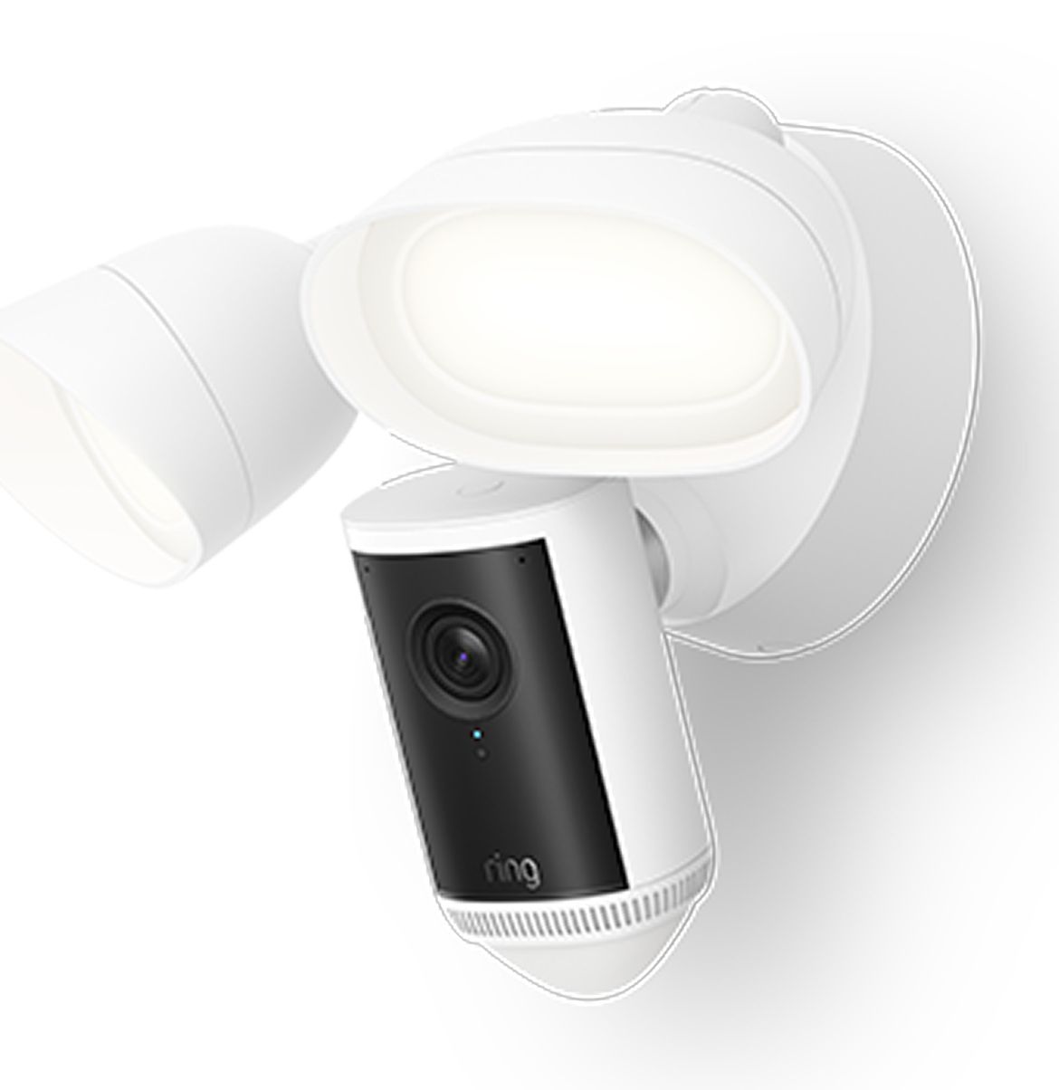 Ring Ring-camera met schijnwerpers Pro (Floodlight Cam Pro, nieuwste generatie) | Beveiligingscamera voor buiten | Retinal 4K, Zoom 10x, 2000 lumen | Gratis Ring-proefabonnement van 30 dagen