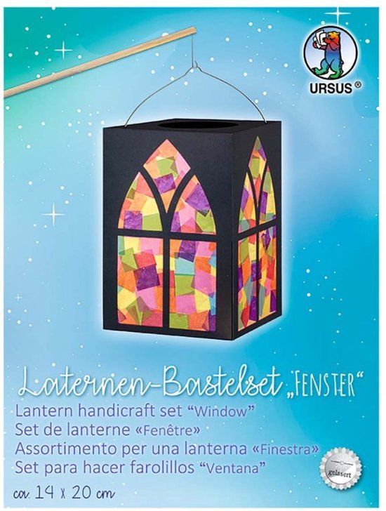 Ursus 18880099 Feestdecoratie Lampion Zwart Papier