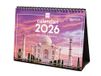 Finocam - Tafelkalender 2026 maandoverzicht januari - december 2026 + sep - december 2025 (4 maanden) gereduceerd | Kalender 2026 | Wereldwonderfoto's - Catalaans