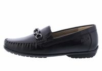 Sioux Cortizia-737-H-SC Dames Instappers Zwart Leer Maat 38