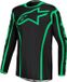 Alpinestars Fluid Apex V2 Maillot de motocross noir/néon-vert XL