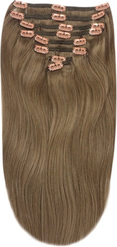 Remy hair Remy Human Hair extensions straight 20 - brown 9