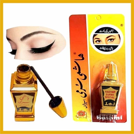 Hasmi Surmi Kajal zwarte eyeliner met Surmadani pot | Origineel Kajal Poeder Zwart Surmi