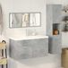Maison Exclusive - Ensemble de meubles de salle de bain, 4 pièces, couleur béton, fibre de bois
