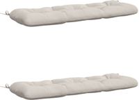 vidaXL - 2-delige - Sofa kussens - VIANEN - 100% - Polyester - Wit - 130 - x - 40 - x - 12 - cm