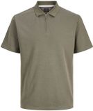JACK&JONES JPRBLAETHAN SS ZIP POLO SN Heren Polo Smokey Olive