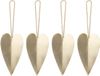 Ferm Living - Hartvormige ornamenten - Set van 4 - Messing