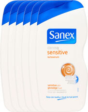 Sanex Sensitive Douchegel - voor de Gevoelige Huid - 6 x 500 ml