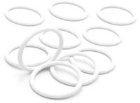 cyclingcolors 10x Gordijnringen Kunststof Wit 30 mm