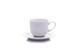 Thun 1794 Tasse und Untertasse, Tschechisches Porzellan, 270 ml, Opal, weiß, Thun