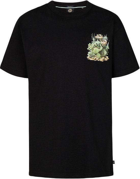 Petrol Industries Jongens T-shirt met rugprint Corrido - Zwart - Maat 140