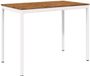 vidaXL - Bar tafel - NAARDEN - Natuurlijk en wit - Acacia hout - 141 x 80,5 x 105 cm