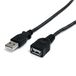 StarTech.com Startech USB Extension kabel A naar A USB Verlenger kabel 3 m Zwart
