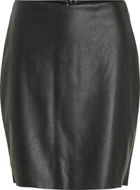 VILA - VIDAGMAR HW COATED SKIRT - NOOS - Dames - Rokken - Zwart - Maat 42