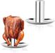 Ibenzoa® Support de poulet pour une expérience de barbecue parfaite, acier inoxydable, avec bac de récupération amovible et porte-arômes