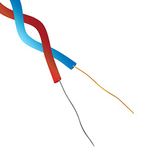 RS PRO 1/0,3 mm PFA-geïsoleerde thermokoppelkabel voor thermoelement type T, L. 100m, max. +260°C
