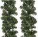 Merkloos / Sans marque Decoris 2x Dennenslinger Guirlande - Groen - 270 cm - Met Verlichting