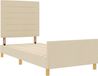 vidaXL Bedframe met hoofdeinde Crème Stof 100 x 200 cm