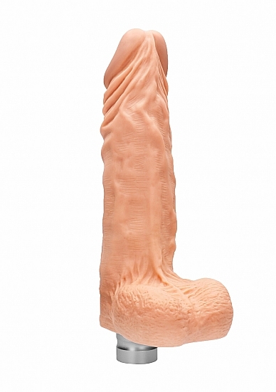 RealRock - Skin 10" / 25 cm Realistic Vibrating Dildo With Balls - Flesh