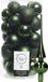 Decoris Boules de Noël 30x pièces - Vert foncé 4/5/6 cm Plastique Mat/Brillant/Paillettes Mix et Étoile brillante en verre 26 cm