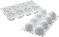 Silikomart Professional Silikomart Truffles 120 - siliconen bakvorm - bol - set van 8 bollen