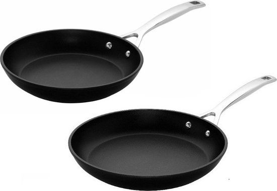 Le Creuset Les Forgées TNS Koekenpannenset - 24 & 28 cm - Zwart