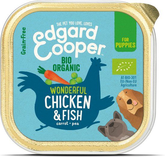 Edgard & Cooper Biologische Puppy Kuipje Kip & Vis - 100g